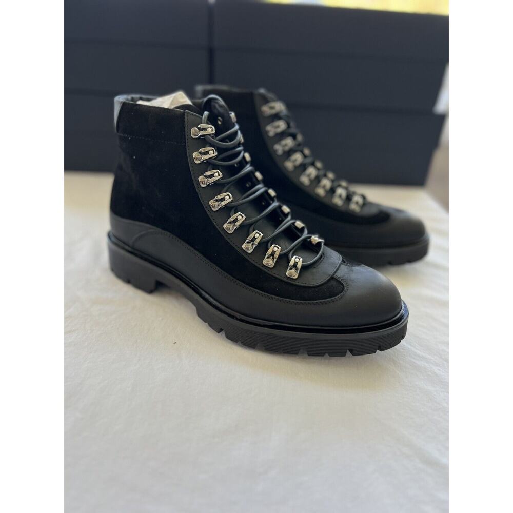 Good Man Brand Size 10. 5 Black Hiking Boots GMB Hiker Leather Suede Shoes $598